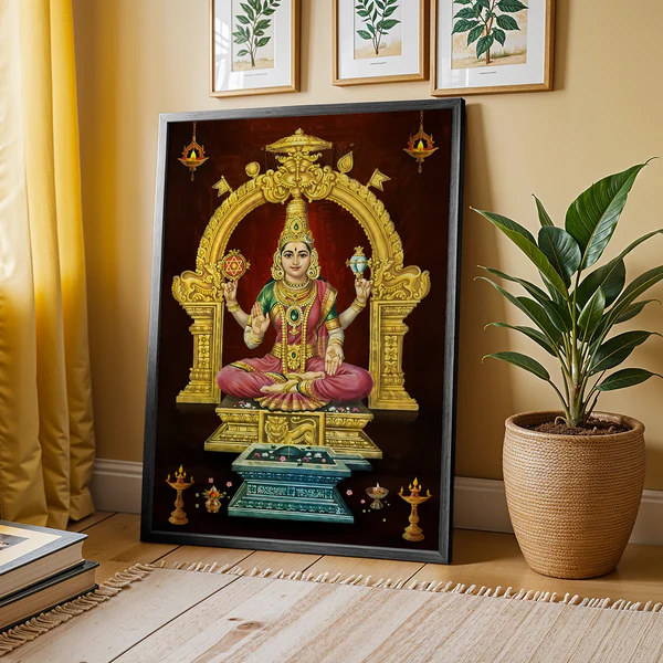 Powerful Mookambika Devi Artwork – 14 x 21 Inch